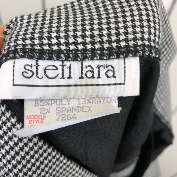 Vintage Houndstooth Pencil Skirt Sz 12 - Picture 5 of 6